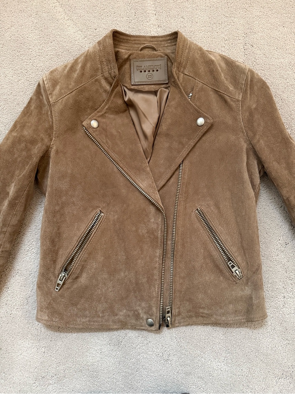 Blank NYC Brown Suede Moto Jacket - Women